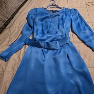 Zara Vibrant Blue Long Sleeve Dress
